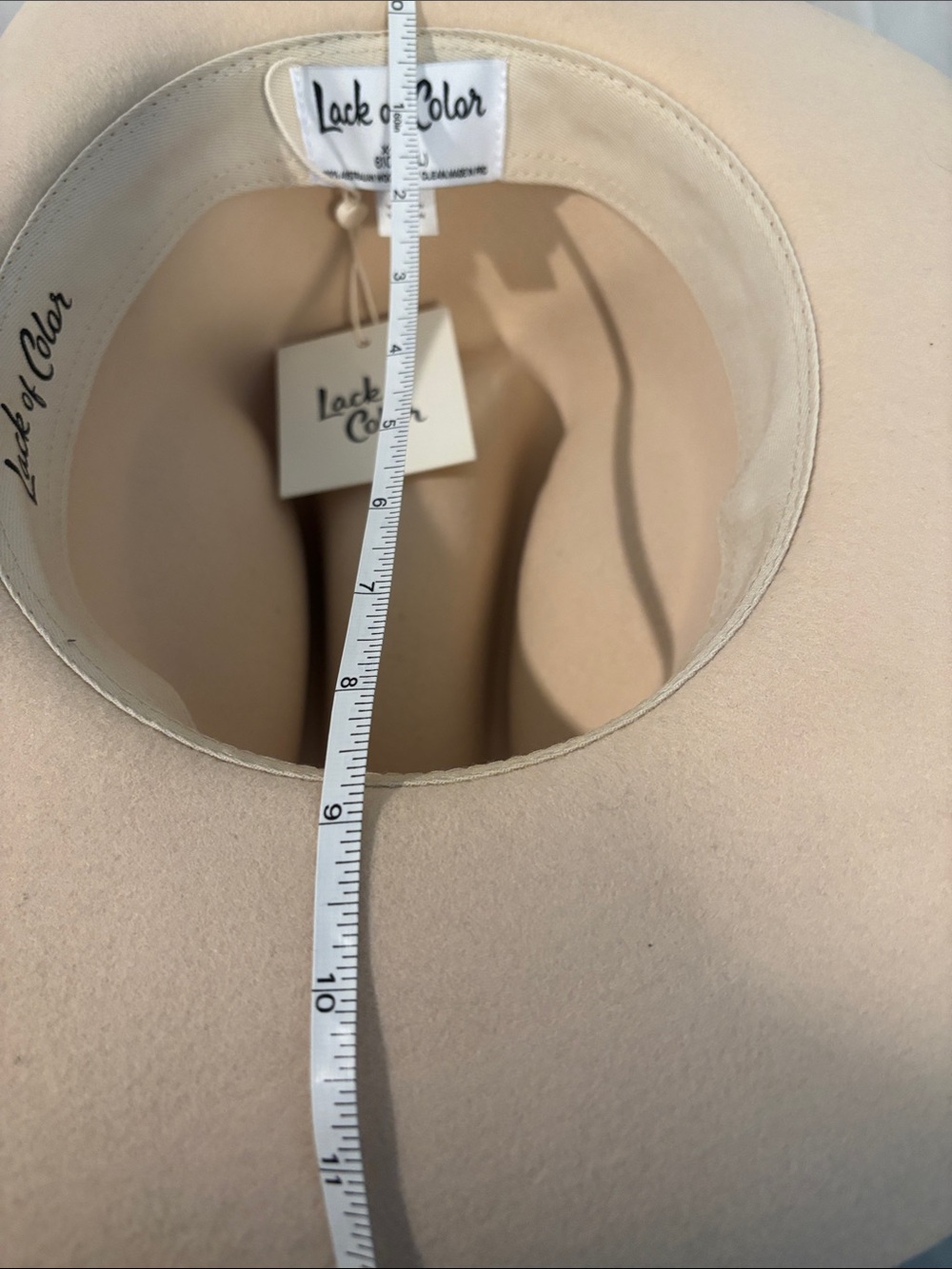 Lack Of Color Ivory Goldfinger Wide Brim 100% Wool Hat SZ XL Desert Boho NWT - Picture 10 of 13